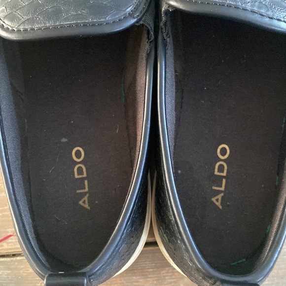 Black leather Aldo Sneakers - Picture 4 of 7